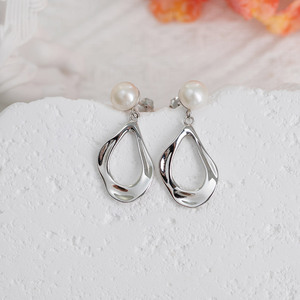 Boucles d'oreilles KAMMY en argent sterling 925, géométriques, tendance, irrégulières, torsadées, grandes, pendantes, minimalistes, pour un usage quotidien - Product Image 5