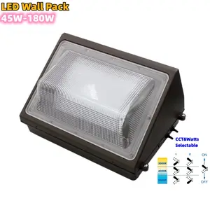 Fotocélula atardecer hasta el amanecer día libre noche en automáticamente Paquete de pared LED luz 45W 60W 80W 100W 120W Paquete de pared exterior LED