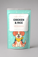 Sachet Doypack imprimé couleur avec fermeture éclair, qualité alimentaire, en composite d'aluminium, refermable pour aliments pour animaux de compagnie et friandises pour chiens