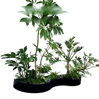 Boîtes à fleurs en acier inoxydable sur mesure de forme irrégulière avec trous de drainage pour plantes vertes d'intérieur, aménagement paysager, style luxe léger