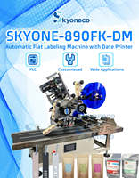 Machine d'étiquetage automatique de surface plane de bureau SKYONE-890FK-DM avec imprimante de codes et dispositif de séparation de pages pour sacs/pochettes/films/papiers