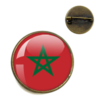 Épinglette en métal personnalisée avec drapeau palestinien, badge rond en émail pour vêtements, cadeau, souvenir