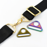 MeeTee BF223 20-50mm Couleur Triangle Boucle En Alliage de Zinc Réglable Sous-Vêtements Suspendus Boucle Ronde Trou Connexion D Anneau Boucles