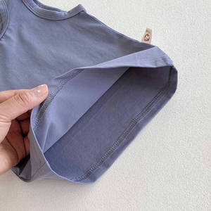 Débardeurs sans manches en coton doux et respirant pour bébés garçons et filles, couleur unie, basiques, sous-vêtements d'été - Product Image 5