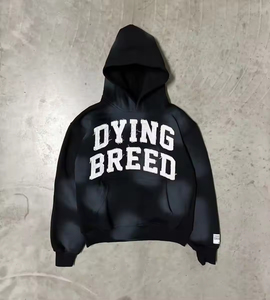 Chất Lượng Cao Sang Trọng Rhine Đá Boxy Áo 400gsm Trọng Lượng Nặng Vá Thêu Dây Kéo Áo Cho Nam Giới - Product Image 3