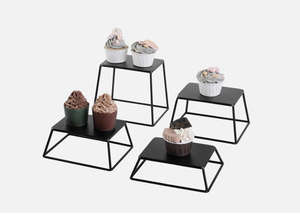 Centre de <span class=keywords><strong>table</strong></span> élégant <span class=keywords><strong>en</strong></span> <span class=keywords><strong>verre</strong></span> trempé, présentoir à desserts transparent/noir personnalisé pour tables à manger, fêtes, mariages, buffets - Product Image 4