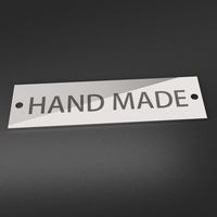 En stock étiquette de plaque de marque en acier inoxydable résistante à l'eau de mer logo d'étiquette en métal privé personnalisé pour vêtements