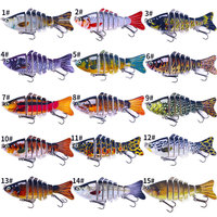 Leurre de Pêche Articulé Minnow Multi-Sections 9,7 cm 14,5 g, Nageur Intégral