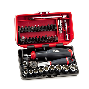 609 1/4 In Drive Socket Set With Bit Tips And Ratchet <b>Tool</b> Kit For Automotive And Home Repair - Product Image 2