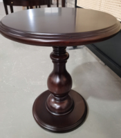 Table d'appoint ronde en bois massif pour salon