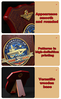 Médaille d'honneur en bois personnalisée avec logo commémoratif, souvenir, école de tennis, diplôme, trophée en métal vierge, plaques de récompenses
