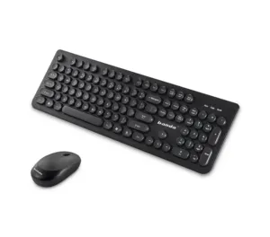 高品质超薄键盘鼠标复古圆形浮动键帽符合人体工程学的电脑无线键盘鼠标组合