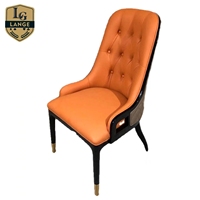 Chaise de joueur de roulette de casino en bois massif, acier inoxydable, cuir microfibre, logo personnalisé, qualité professionnelle, longue durée