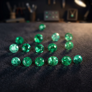 Piedras Preciosas de Esmeralda Verde de FF Jewellers, Hechas a Mano, de Alta Calidad, con Efecto de Juego de Color, con Certificación de Terceros, para Joyería - Product Image 1
