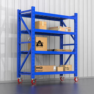 Стойки для хранения промышленных цехов и логистических складов антикоррозионные стеллажи с колесами - Product Image 1