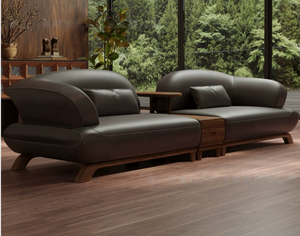 Hot Selling Luxury Modern Style Solid <strong>Wood</strong> <strong>Frame</strong> <strong>Sofa</strong> for for Living Room or Hotel with Real Leather - Product Image 4
