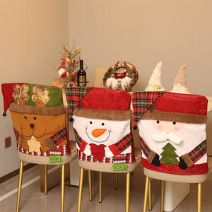 Sombrero de Papá Noel, muñeco de nieve, fundas para sillas de Navidad, decoraciones para cocina, comedor, mesa, Natal, Navidad, Noel, decoración para fiesta navideña - Product Image 2