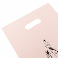 Sac à poignée en plastique avec impression personnalisée, sac à provisions en plastique découpé en Pe, Protection de l'environnement, vente en gros d'usine