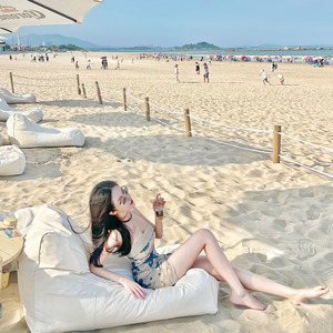 Puf Impermeable Portátil para Sala de Estar/Villa/Hospital/Apartamento/Habitación de Hotel, Apto para Exteriores, con Sombrilla y Logotipo Impreso - Product Image 3