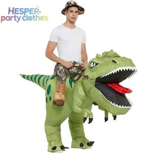 Disfraz Inflable de Dinosaurio T-Rex Verde para Adultos y Niños, para Halloween, Carnaval y Fiestas - Product Image 2