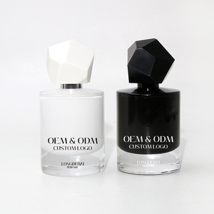 Botella de Perfume Redonda de Vidrio Personalizada de 50 ml, 30 ml, 100 ml, Botella de Perfume Blanca Mate con Tapa de Forma Poligonal Única - Product Image 4
