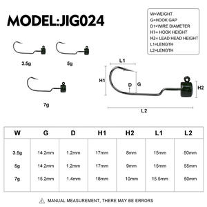 5 uds Ned Rig Jig Heads de acero de alto carbono 3,5-7g Finesse WideGap Ned Hooks para carpa y lubina Gumers flotantes para pesca en Río - Product Image 3