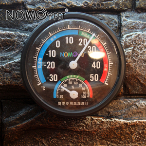 NOMOYPET Good Quality Round Mechanical Thermometer and Hygrometer <strong>for</strong> Reptile Terrarium - Product Image 4