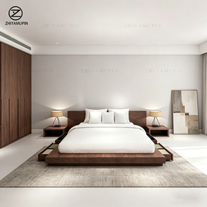 <span class=keywords><strong>Letto</strong></span> matrimoniale moderno in noce nero nordamericano, <span class=keywords><strong>design</strong></span> originale in stile sud-est asiatico, semplice stile giapponese, personalizzabile - Product Image 6