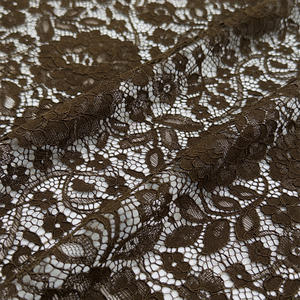 YY花柄ナイロンコットン高級刺繍入りまつげフレンチレース生地イブニングドレス & クチュールメイキング - Product Image 6