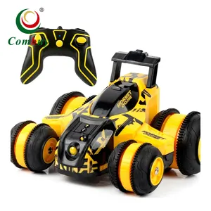 Small 4 wheels 2.4G dancing double rolling toy stunt car rc