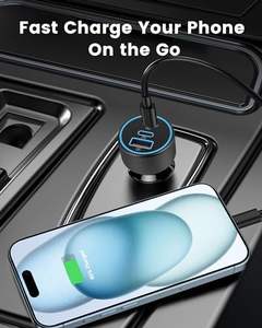 Cargador USB C de 67W y 3 puertos para coche, adaptador de corriente de carga rápida de doble USB-C para iPhone 16/15/14/13/12/11/Pro Max para Samsung <span class=keywords><strong>Earph</strong></span> - Product Image 5