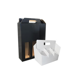 Respetuoso del medio ambiente de papel de Kraft de cerveza de vino portador 2 o <span class=keywords><strong>3</strong></span> botellas portador caja - Product Image 6