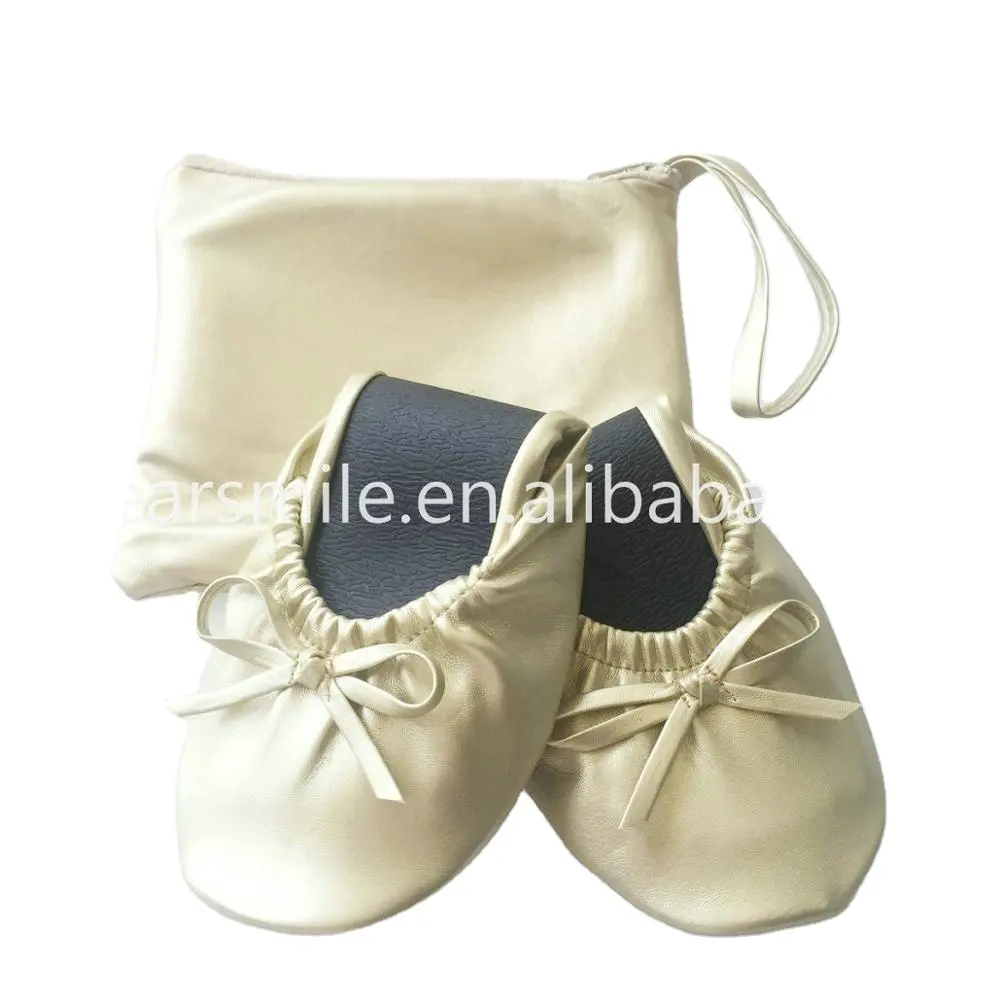 Sapatos dobráveis para moças, venda quente de sapatos confortáveis para moças, balerina dobrável