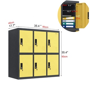 <span class=keywords><strong>GDLT</strong></span> LN-YH8-51 Armoire de classement industrielle moderne en métal à 6 portes pour sous-sol, bureau, salle de sport, maison, salon (Livraison gratuite US/CA) - Product Image 2