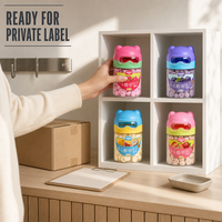 Yaourt séché Aimo Melt Bean saveur fraise, collation saine pour bébés, boîte de 14g, fond dans la bouche, fourniture d'usine OEM