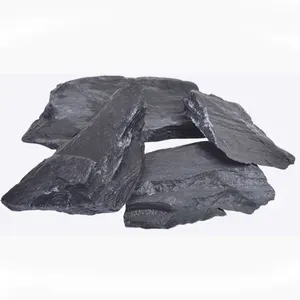 Pietra di ardesia nera piatta di pietra di ossidiana naturale rocce del fiume