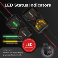 Chargeur de batterie de voiture intelligent 12V 24V 16A 8 étapes avec gestion Bluetooth et application