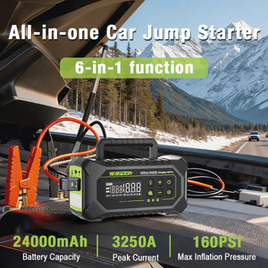Yesper Pro ออลอินวัน เครื่องช่วยสตาร์ทรถยนต์ 12V 24000mAh 160 PSI พร้อมที่สูบลมในตัว ช่วยสตาร์ทรถยนต์กำลังสูง - Product Image 3