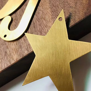 Brass Christmas Ornaments <b>Star</b> Moon House <b>Tree</b> Shape Hanging Decor Gold Color Home Decoration - Product Image 2