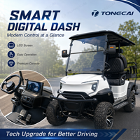 Carrito de Golf Eléctrico de Lujo para 4 Pasajeros, Homologado por DOT, 72V 5KW AC, 4 Plazas, Batería de Litio, 90km de Autonomía, 50km/h, Luces LED, Ideal para Caza y Resorts