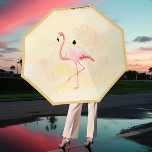 Wholesale Straight Pattern Automatic Golf Summer Rain Umbrella Windproof Custom Logo Outdoor Umbrellas <b>Black</b> Fiberglass <b>Frame</b> - Product Image 1