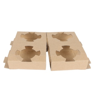 Corrugated Brown Coffee Juice Drink <strong>2</strong> or 4 <strong>Cups</strong> Carrier <strong>Paper</strong> <strong>Cup</strong> Holder Tray to Go Box - Product Image 4