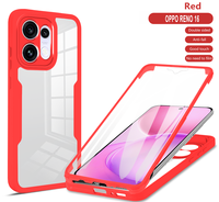 Étui de téléphone à couverture intégrale à 360 degrés pour OPPO Reno 16 5G/Reno 16 Pro, protecteur d'écran avant transparent en TPU + acrylique + PET