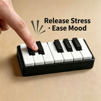 FUSEJOY Nouveau produit transfrontalier Jouet de bureau en PLA imprimé en 3D Clavier de piano Clicker Petit ornement Jouet anti-stress - À partir de 7 ans Unisexe