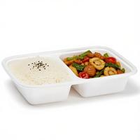 Lonchera Rectangular de PP de Grado Alimenticio, Apta para Microondas y Congelador, Libre de BPA, con Tapa Hermética, Contenedor Desechable para Llevar Comida