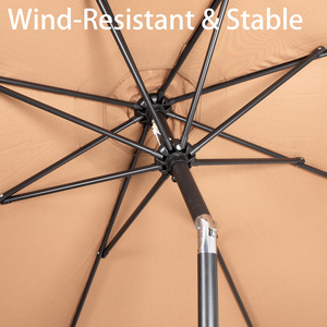 <span class=keywords><strong>ร่ม</strong></span><span class=keywords><strong>สนาม</strong></span>ขนาดใหญ่แบบตรง แข็งแรงทนทาน พร้อมมือหมุนปรับเอียง กันน้ำ กันรังสียูวี ทนลม โครงสร้างแปดซี่โครง สำหรับสวนกลางแจ้ง - Product Image 3