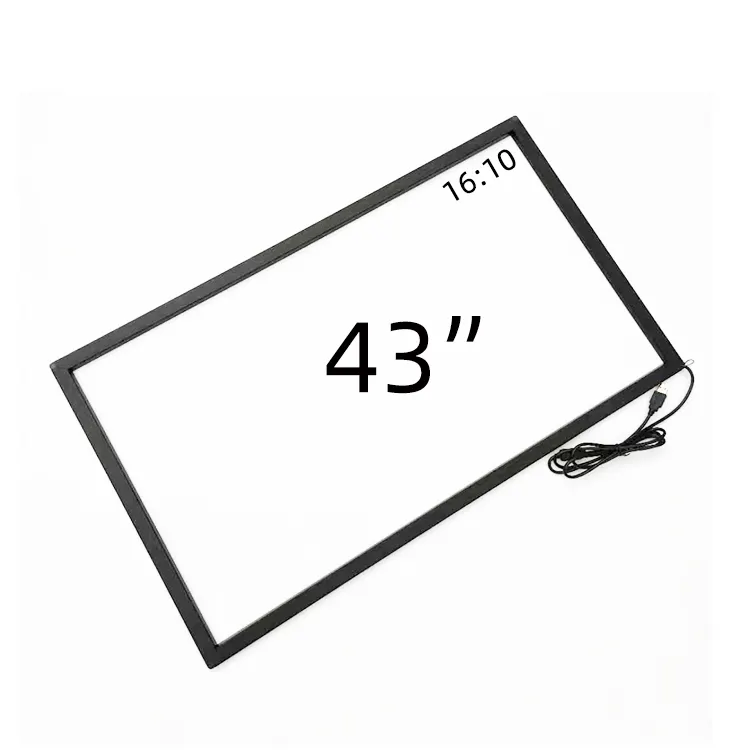 Hight quality factory direct supply 43 inch ir touch frame customized interactive screen open frame overlay panel