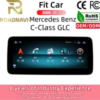 Sistema de Navegación Android HD de Doble Sistema RoadNavi para Mercedes-Benz Clase C GLC 2008-2018, Reproductor Multimedia de Video, Carplay Inalámbrico, GPS