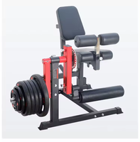 Support d'haltères en plaque d'acier unisexe 2 en 1 Rallonge de jambe assise chargée sur banc Machine d'extension de boucle de jambe sujette Machine d'extension de boucle de jambe