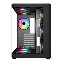 Boîtier ATX AntarcChill Factory OEM avec panneau en verre trempé incurvé, boîtier de jeu pour ordinateur de bureau de taille moyenne, boîtier PC, cabinet CPU